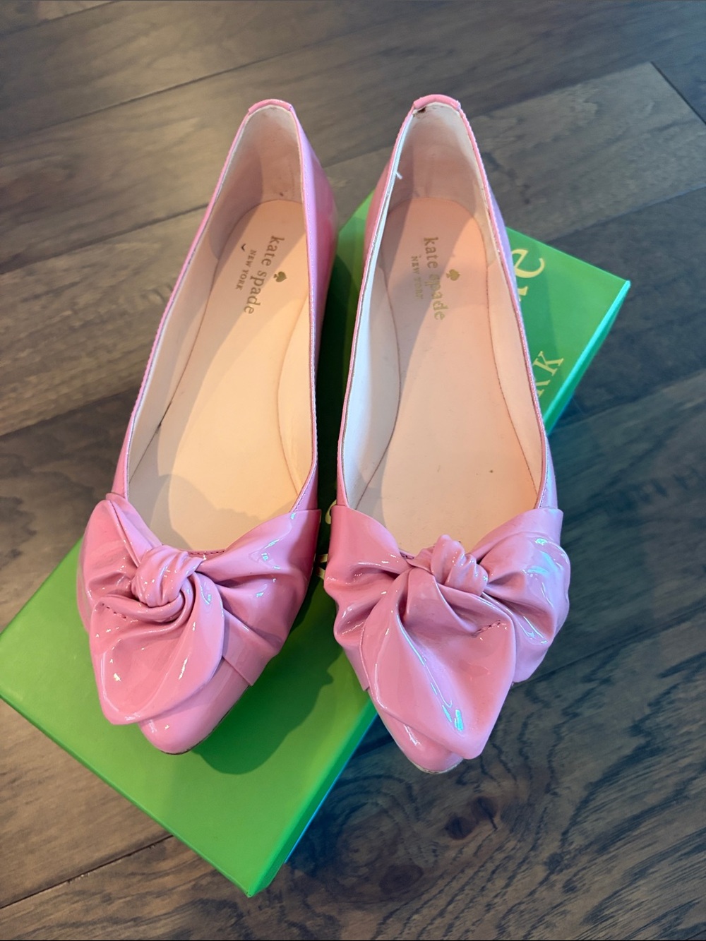 Kate Spade Nancy Pink Patent Flats Sz 7.5 - Picture 2 of 6
